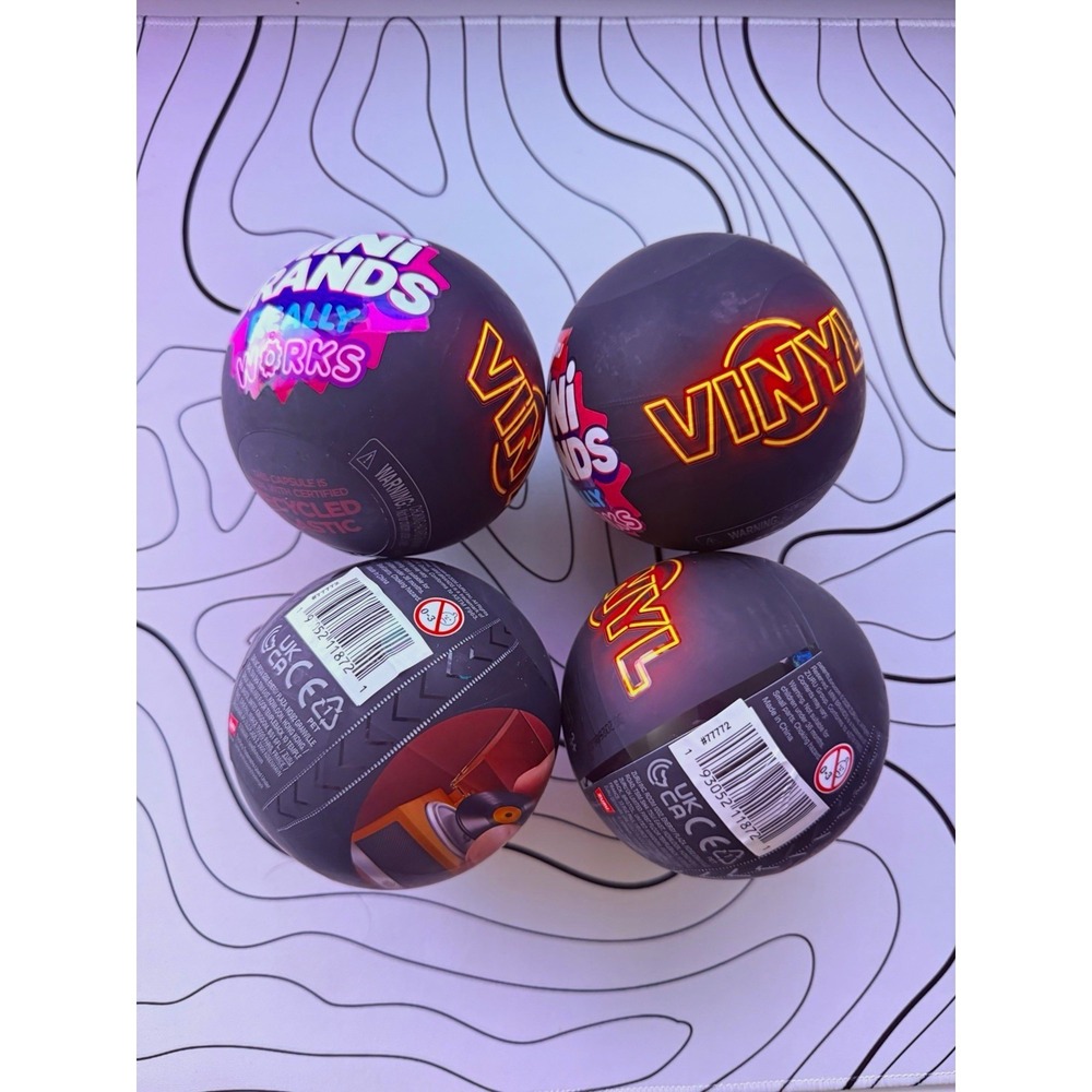 4 Zuru Mini Brands Really Works Vinyl Capsule Balls